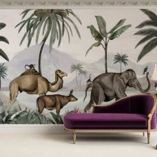 Tropical Wallpaper Camel Elephants and other Animals