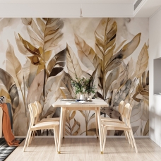 Tropical Removable Wallpaper. Banana Leaves Wallpaper. Modern Wallpaper. Peel and stick Wallpaper. Self-adhesive Wallpaper