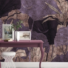 Purple Floral Wallpaper, Peel and stick floral, Floral Background, Removable wallpaper