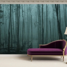 Dark Forest Wallpaper, Self Adhesive Wallpaper, Wall mural, Removable Wallpaper, temporary wallpaper Peel & Stick, mystic wallpaper