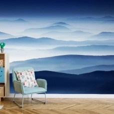 Blue mountain wallpaper peel and stick